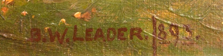 Benjamin Williams Leader, oil on canvas, signed, dated 1893.