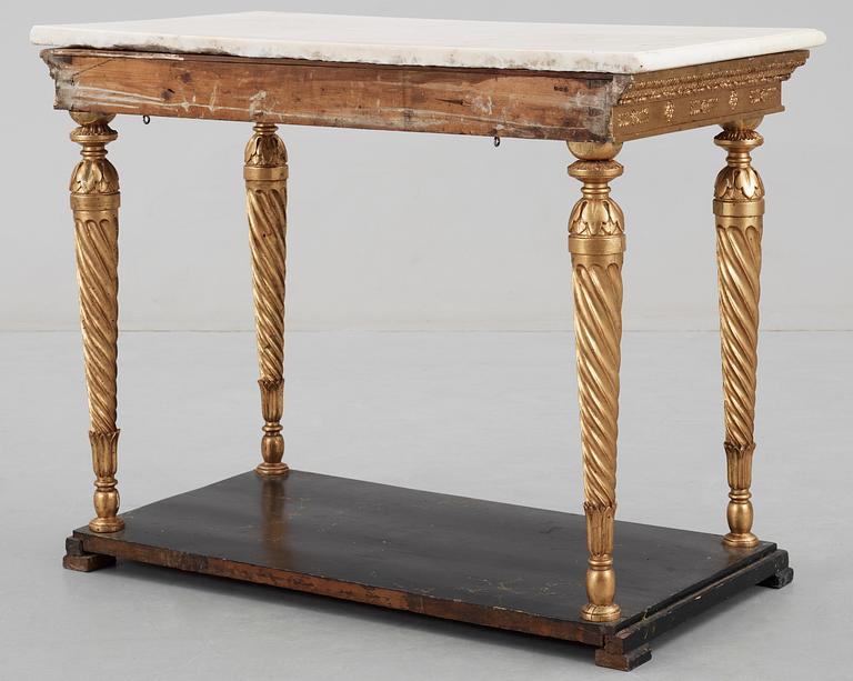 A late Gustavian early 19th Century console table.
