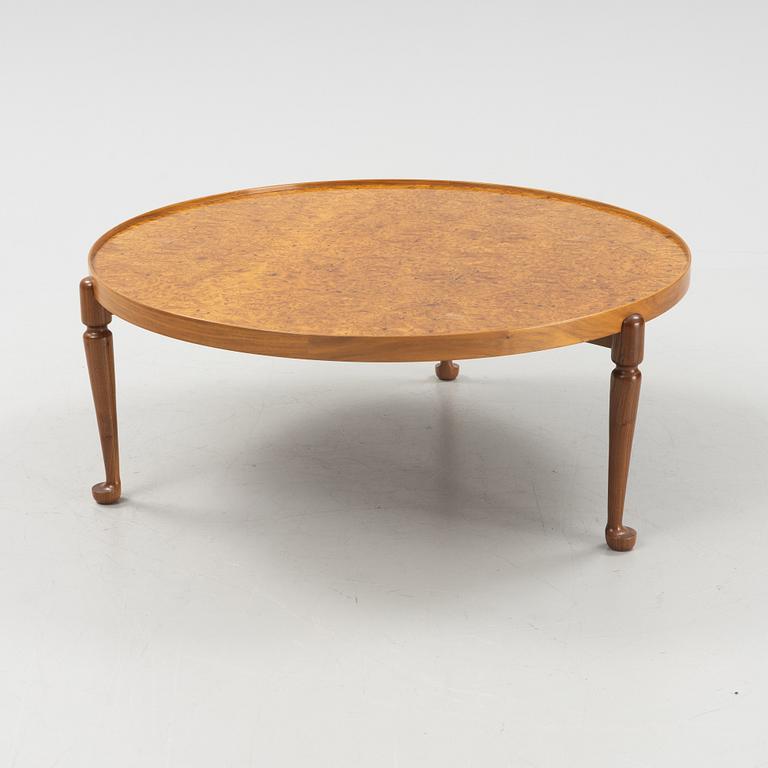 Josef Frank, a model '2139' burr elm veneered coffee table, Svenskt Tenn, after 1985.