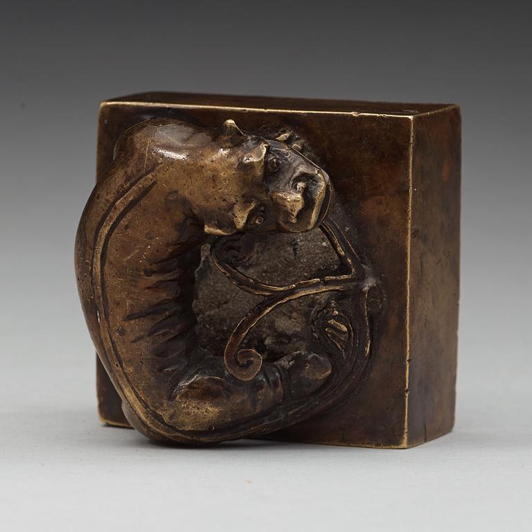 A bronze seal, Qing dynasty.
