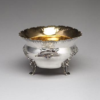 A Swedish 18th century parcel-gilt silver bowl, mark of Jons Granbom, Stockholm 1786.