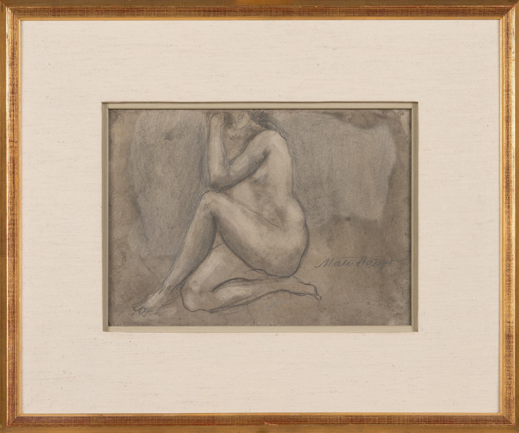 Matti Haupt, drawing, signed.
