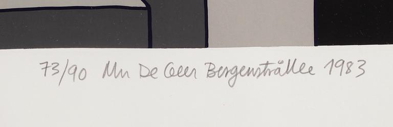 MARIE LOUISE DE GEER-BERGENSTRÅHLE, färglitografi, signerad och daterad 1983, numrerad 73/90.