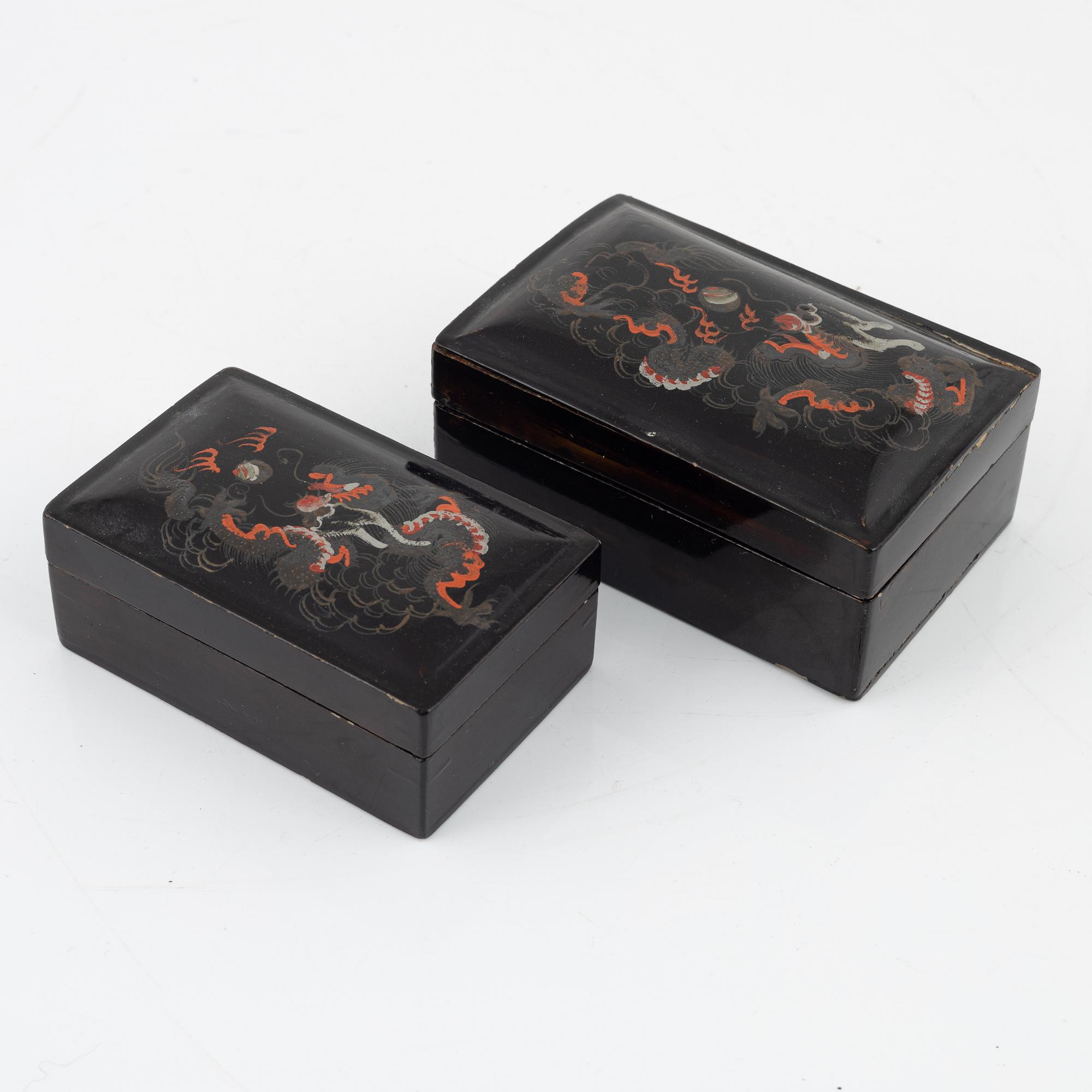 A group of Japanese lacquer ware, early 20th Century.