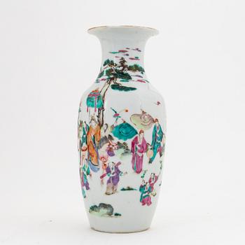 A Chinese famille rose vase, of modern manufactory.