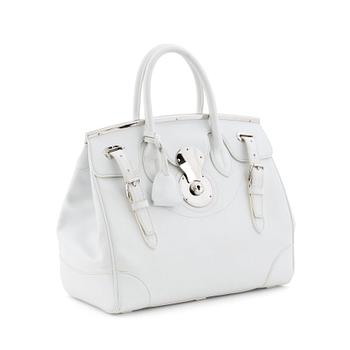401. RALPH LAUREN, a white leather handbag, "Ricky bag".