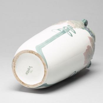 A Karl and Waldemar Lindström Art Nouveau porcealin vase, Rörstrand, Sweden ca 1900.