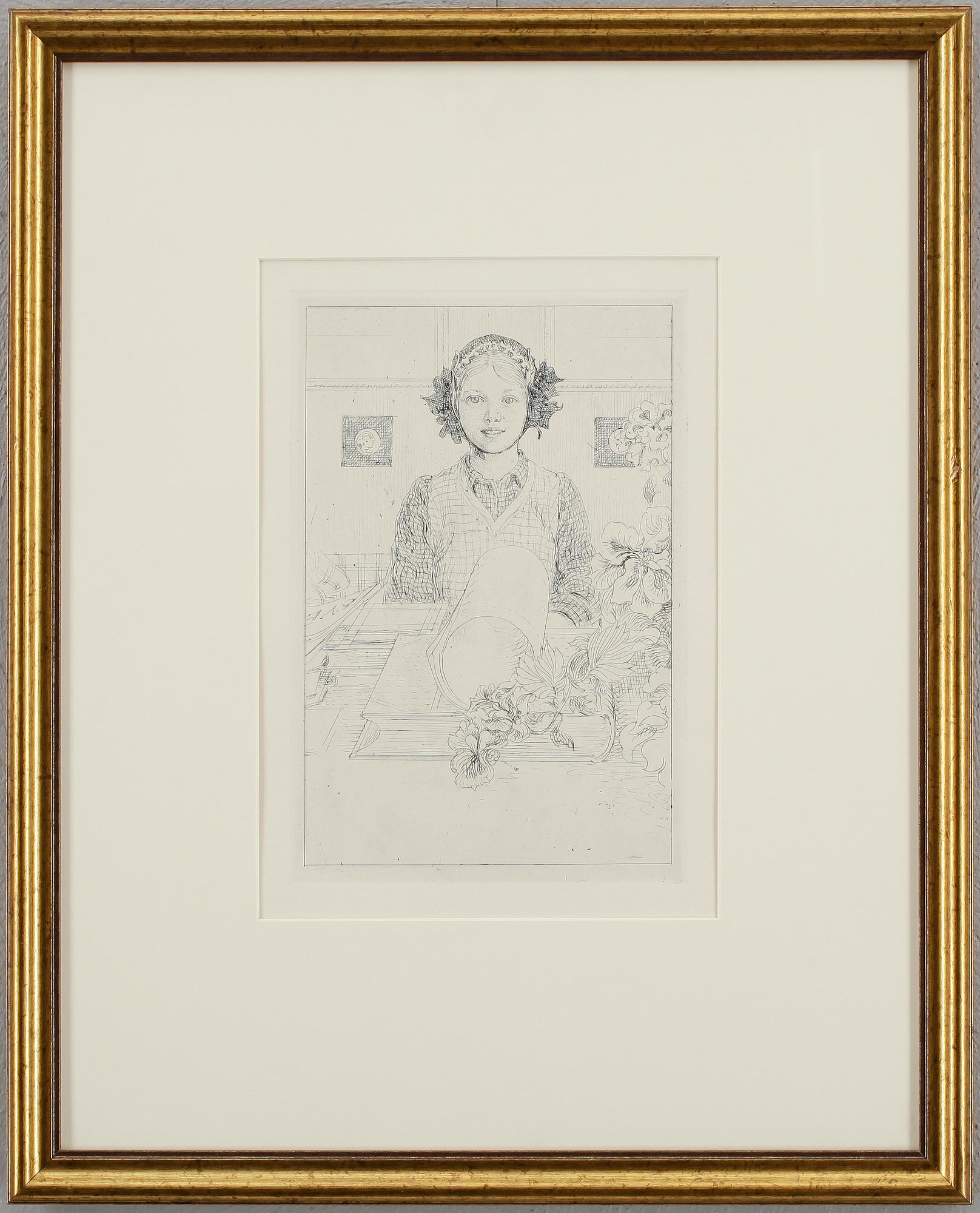 CARL LARSSON, efter, etsning, tryckt 1983, från originalplåt, ej sign.
