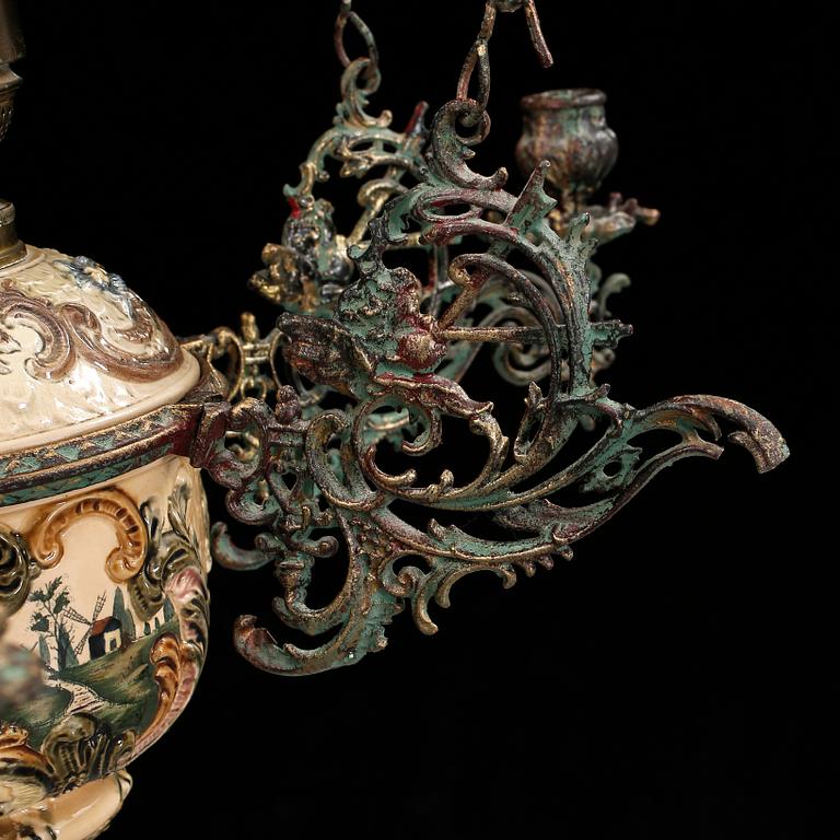 TAKFOTOGENLAMPA, majolika, Kosmos brenner, 1900-tal.