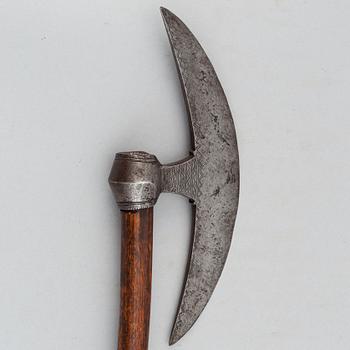 An Indian or possibly East African war axe, from around the year 1900.