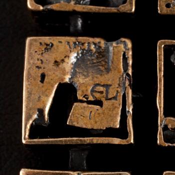 HALSSMYCKE, brons, signerad EL, Esa Lukala, 1970-tal.