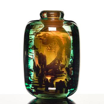 Edvin Öhrström, a graal glass vase, Orrefors 1948, no. 1413B.