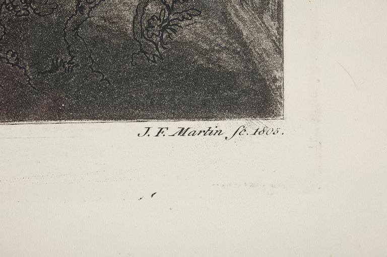 JOHAN FREDRIK MARTIN, kopparstick, efter målning av Elias Martin, sign o dat i trycket 1805.