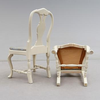 STOLAR, 4 st, rokokostil, 1900-talets andra hälft.