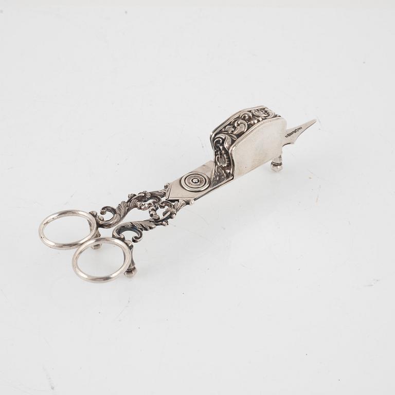 A Swedish Silver Candle Snuffer, mark of G Möllenborg Stockholm 1852.