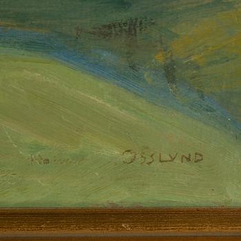 HELMER OSSLUND, oil on paper-panel, signed.