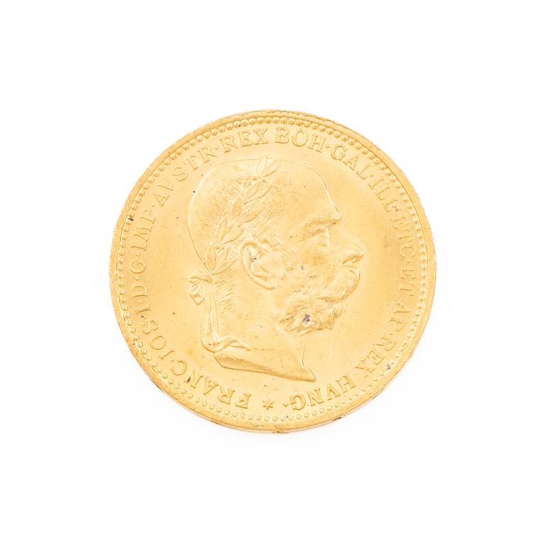 Gold coin, Austria-Hungary, 20 Corona, 1893.