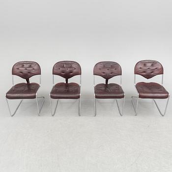 A set of four chairs by Sam Larsson, Dux, late 20th century.