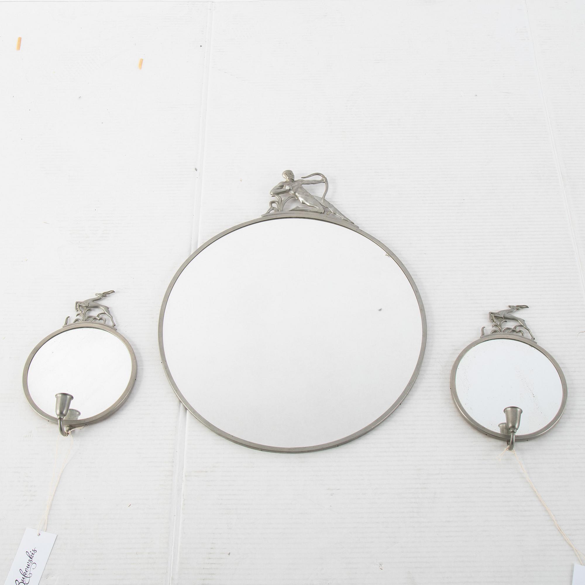 Speglar samt spegellampetter, Art deco, 1920/30-tal.