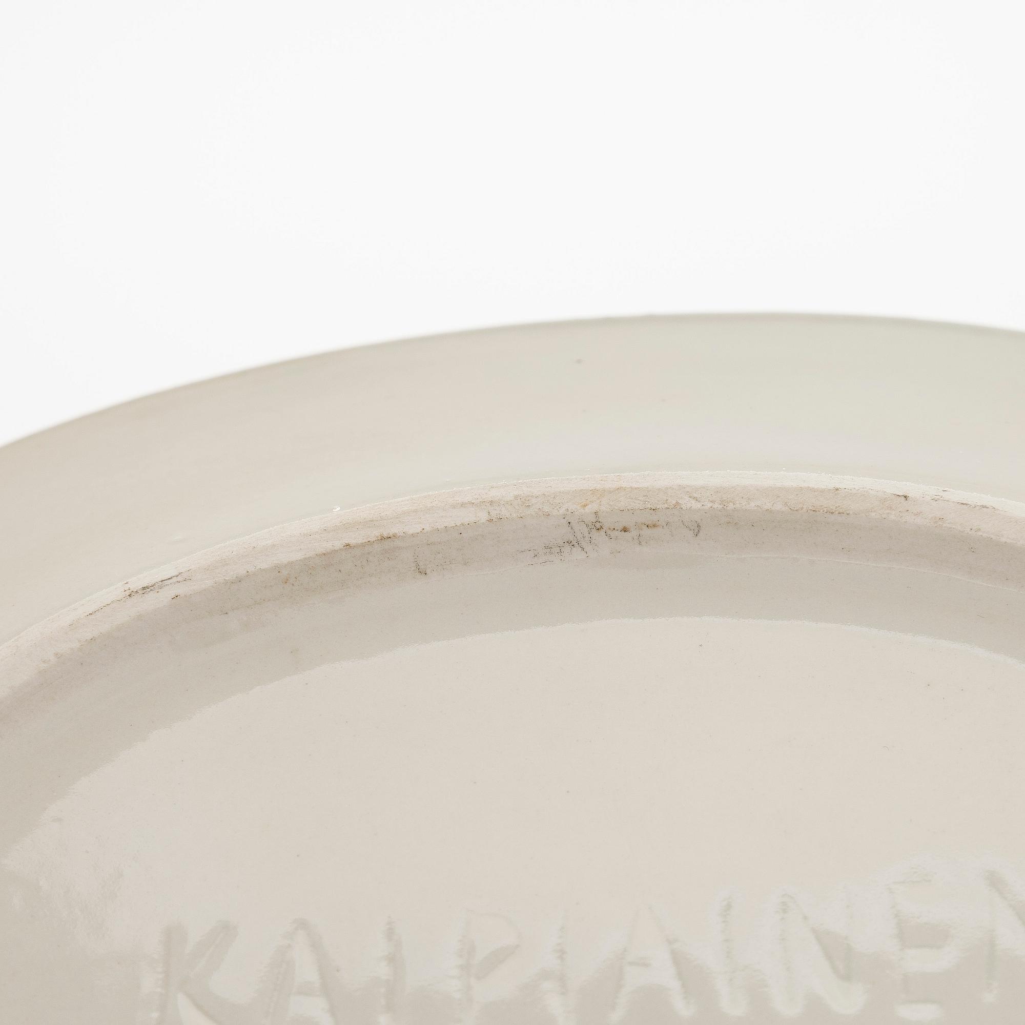 Birger Kaipiainen, dekorationstallrik, stengods signerad Kaipiainen, Arabia.