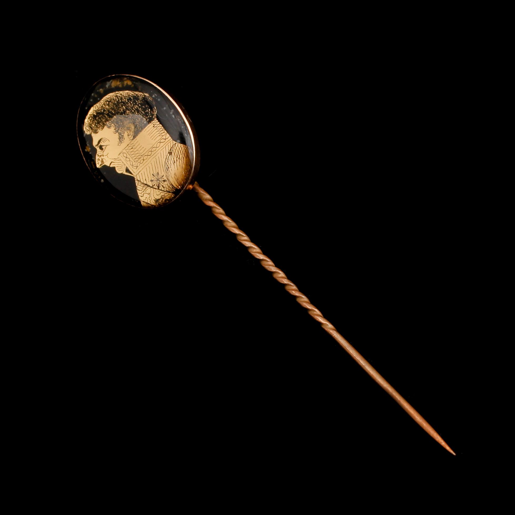 KRAVATTNÅL, 18 k, empire, 1800-tal.