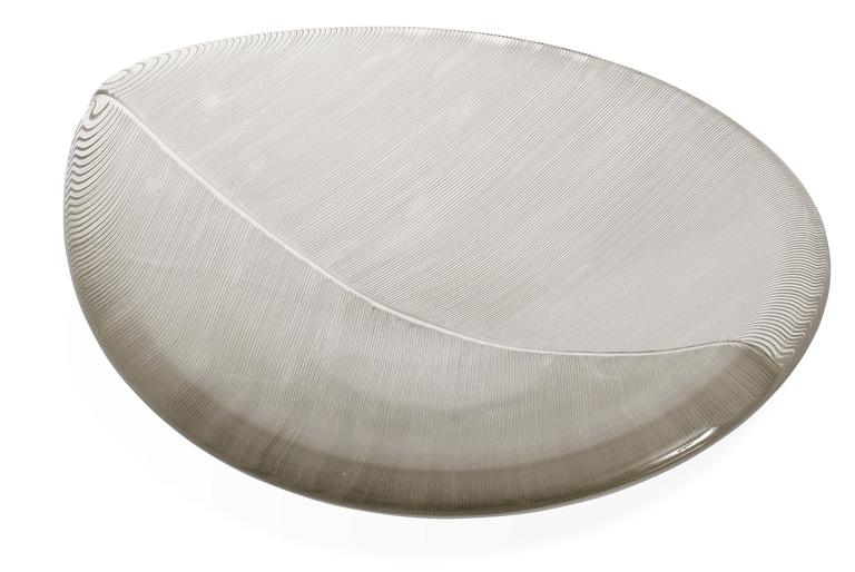 A Tapio Wirkkala glass dish, Iittala, Finland 1958, model 3337.