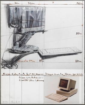 CHRISTO & JEANNE-CLAUDE, screenprint and collage, 1985, signed in pencil and numbered AP 27/35.