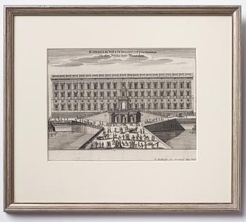 Four Swedish 19th century engravings from "Suecia Antiqua et Hodierna".