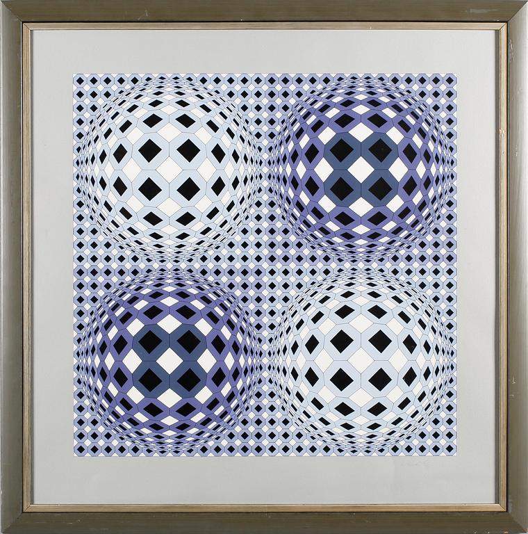 VICTOR VASARELY, färgserigrafi, signerad och numrerad 172/20.