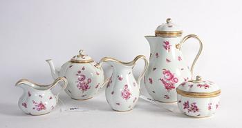 KAFFESERVIS, 17 delar, porslin, Meissen.