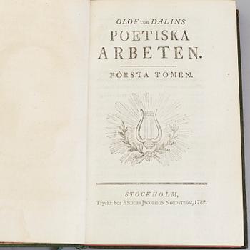 BOK, Dalins poetiska arbeten 1782-83 i samtida band.