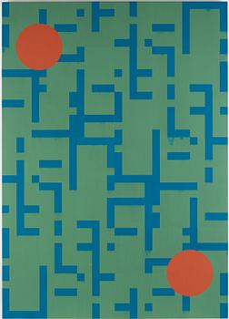 Olle Borg, signed and dated 2006 on verso. Oil and enamel on canvas (mounted on board).