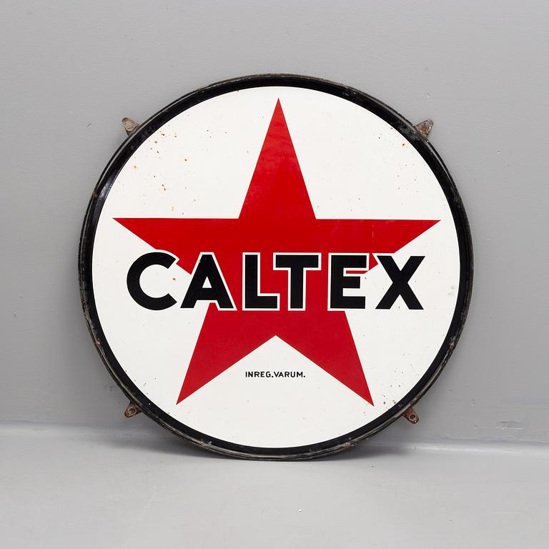 A 'Caltex' enamel sign, mid 20th Century.