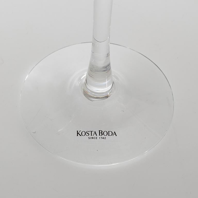 35 glasses by Bertil Vallien for Kosta Boda, model "Chateau", second half of the 20th century.