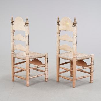 STOLAR, ett par, barockstil, Sydeuropa, 1800-tal.