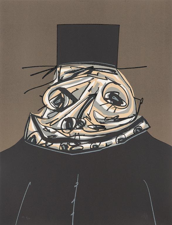 Antonio Saura, 5 lithographs from the portfolio 'Une Chair d'Ombre'.