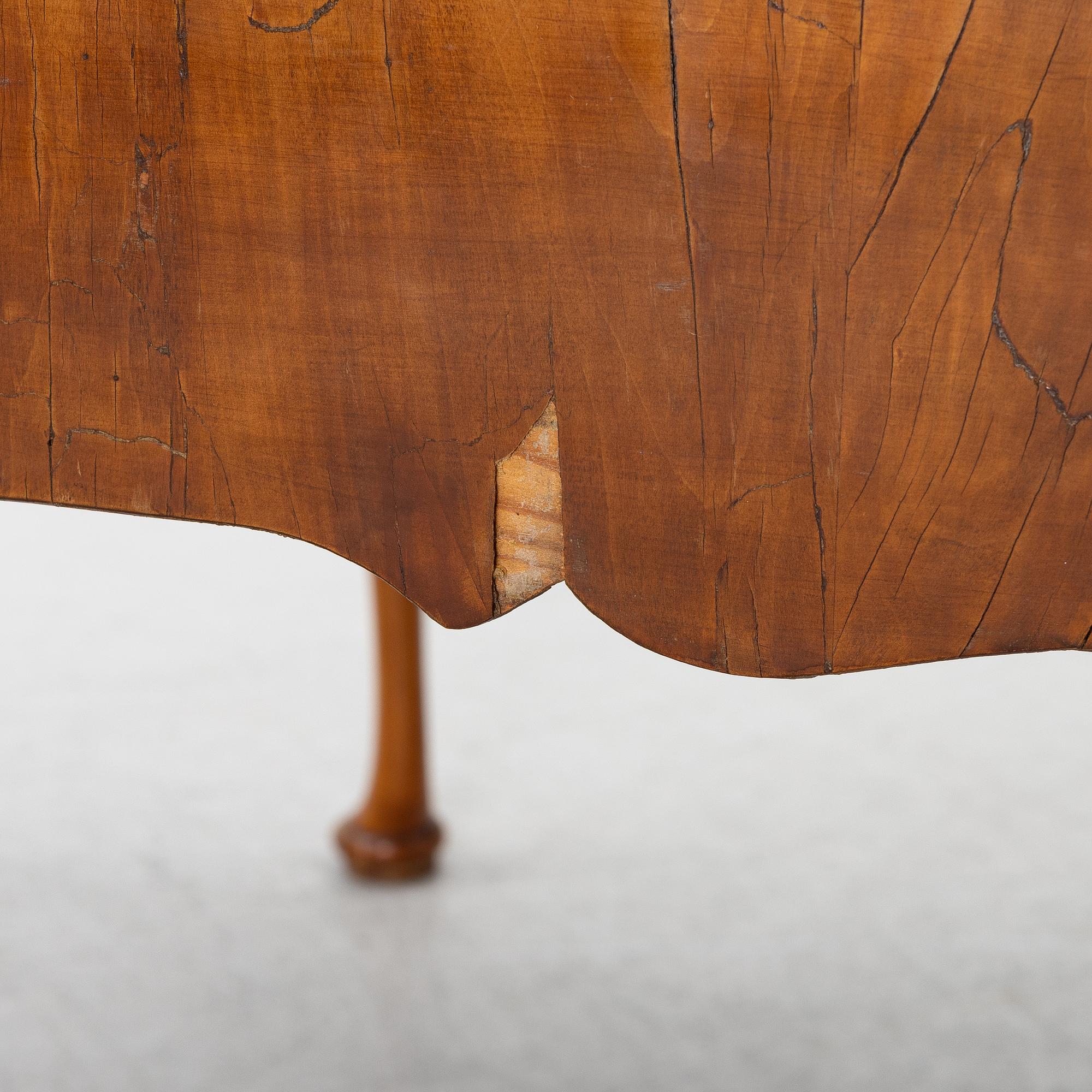 A George II walnut partner's desk, mid 18th century.