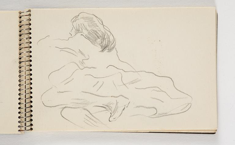 Lotte Laserstein, 10 små skissblock med teckningar.