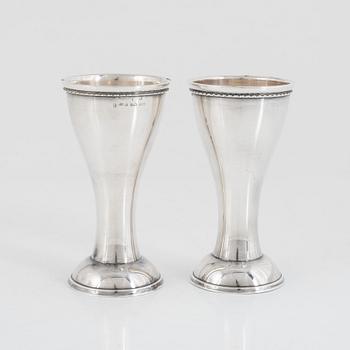 Candlesticks / vases, a pair, silver, Ainar Axelsson, GAB 1955.
