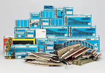 Märklin · PARTI MÄRKLIN, bla räls och bågbroar, 1900-talets andra hälft.