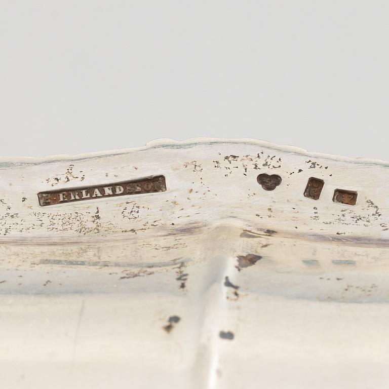 Dish, silver, B Erlandsson, Kristianstad, 1909.