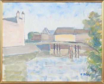 RUDOLF FLINK, olja på duk, signerad.