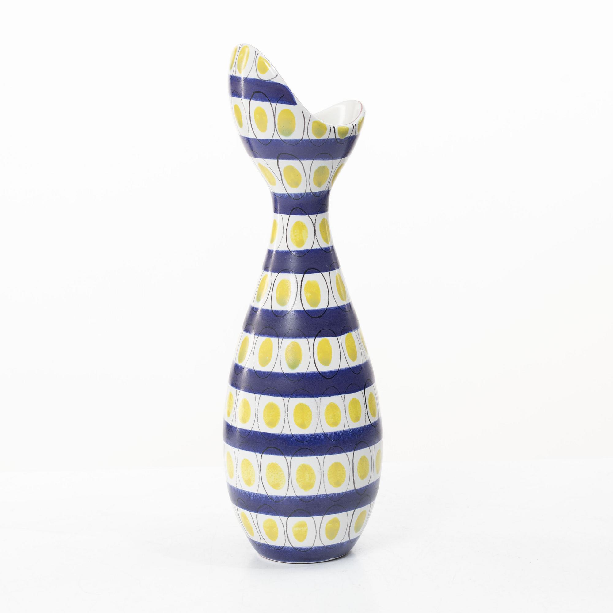 Stig Lindberg, Vase, faience, Gustavsbergs studio.
