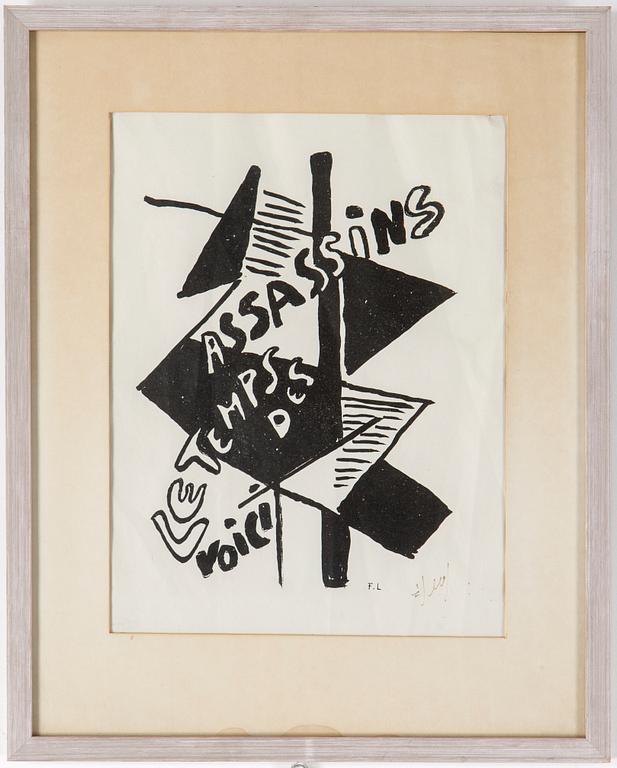 FERNAND LÉGER, AFTER, 1949, lithograph on Chine paper, signed in Indian ink and in the plate.