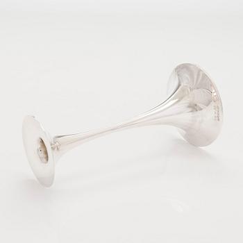 Tapio Wirkkala, ljusstake, silver, "Trumpetti", Kultakeskus, Tavastehus 1987.