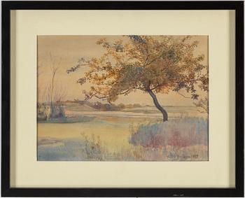 ANNA ELISABETH MUNCH, watercolour, signed and dated 1897.