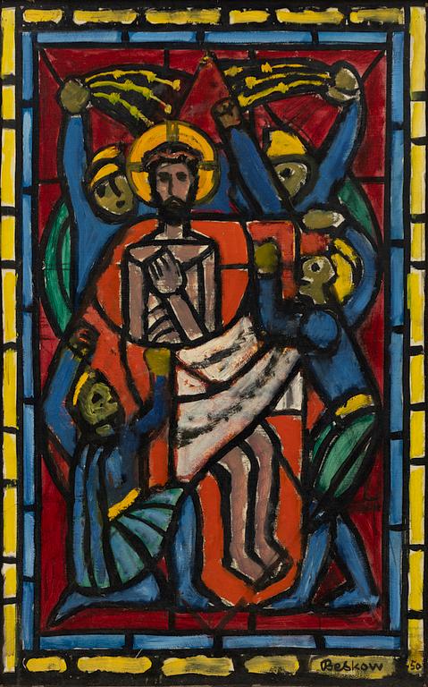 Bo Beskow, Jesus before Pontius Pilate.