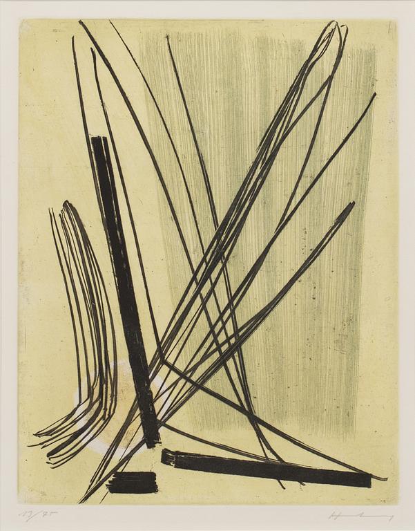 HANS HARTUNG, etching and aquatint, signed and numbered 13/75.