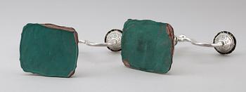 KANDELABRAR, 1 par, silver, svenska importstämplar, 1900-talets första hälft.