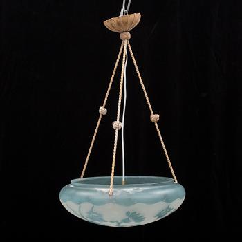 AMPEL, glas, 1910/20-tal. Höjd 67 cm.